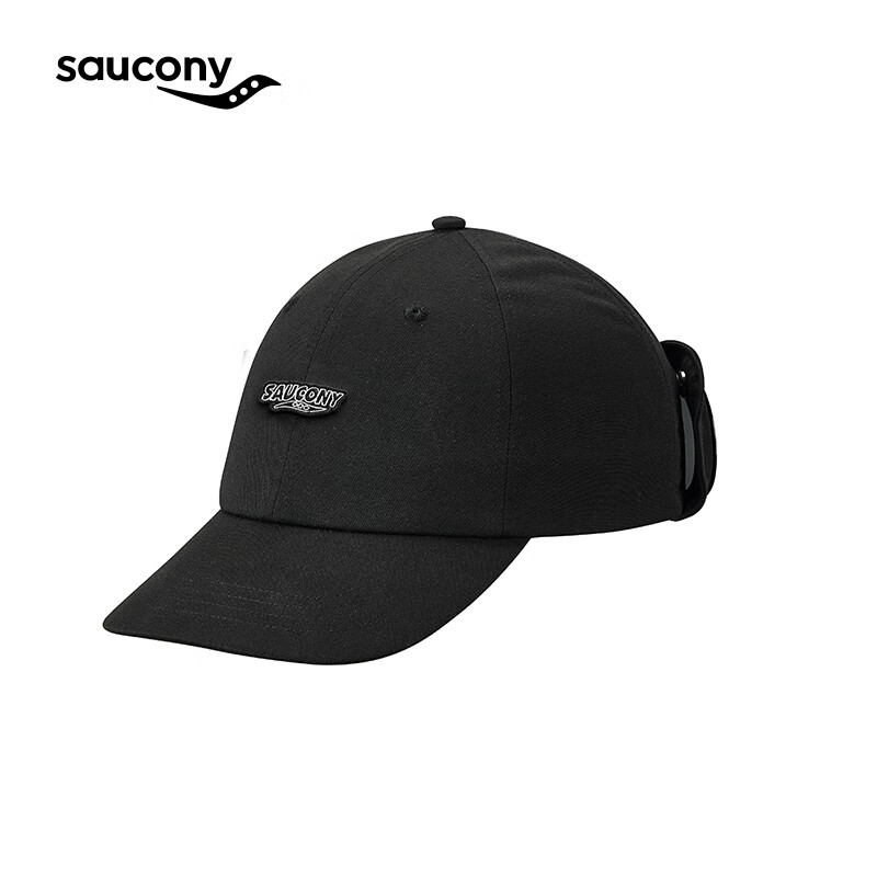 Saucony索康尼NATHAN BELL艺术家联名系列鸭舌帽中性二合一设计 正黑色BK001 均码