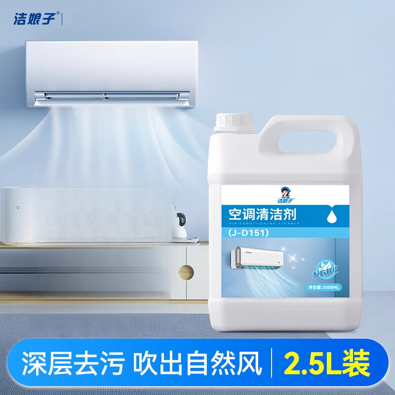 洁娘子（JIENIANGZI）空调清洗剂强力去污洗空调专用清洁剂家用免拆免全套工具清洗液 2500ml