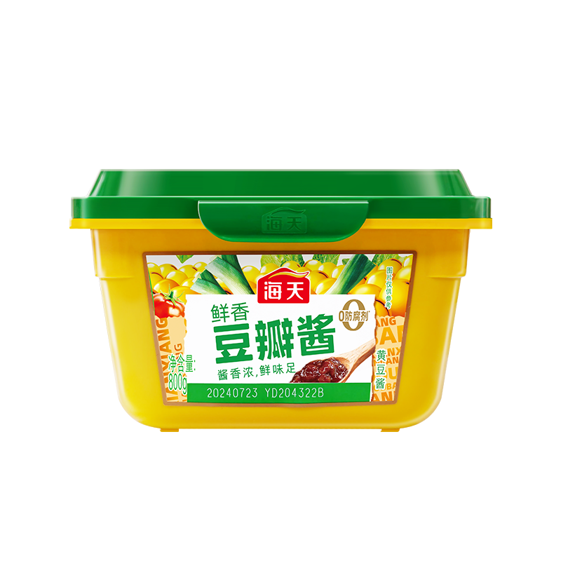 海天 豆瓣酱800g 鲜香黄豆酱 0添加防腐剂 酿造调味酱 蘸炒焖烧炖 