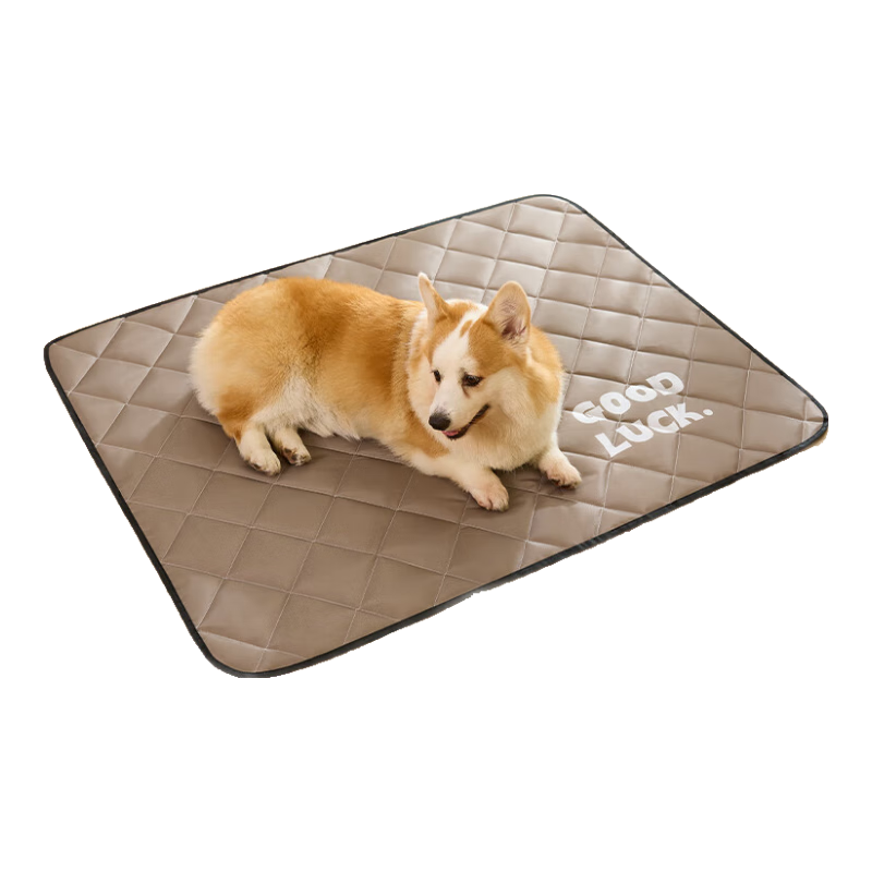 KimPets狗垫子四季通用宠物地垫睡觉用防撕咬防水防尿夏天睡垫狗垫板 【咖色】耐脏 耐撕咬牛津布睡垫 XL【75*55cm 适合35斤内宠物】