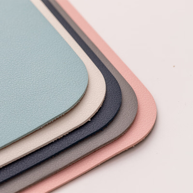 【厂家直供】皮革鼠标垫纯色简约防滑鼠标小垫笔记本电脑办公桌垫 经典黑鼠标垫 23*19cm