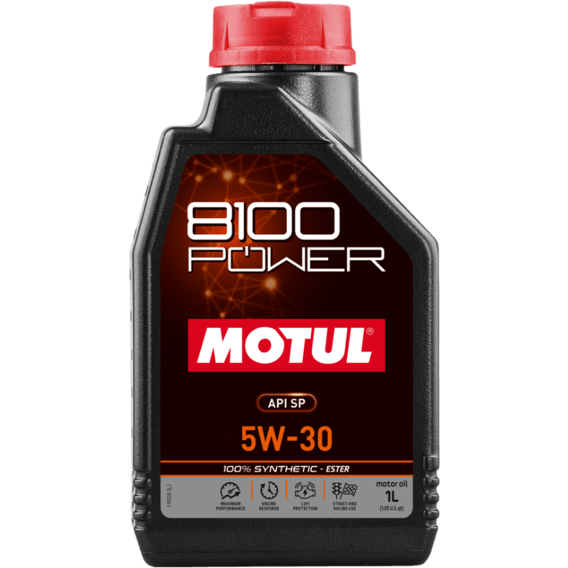 摩特（MOTUL）8100 Power 全合成機(jī)油5W-30 1L 汽車機(jī)油 API SP級 京東養(yǎng)車