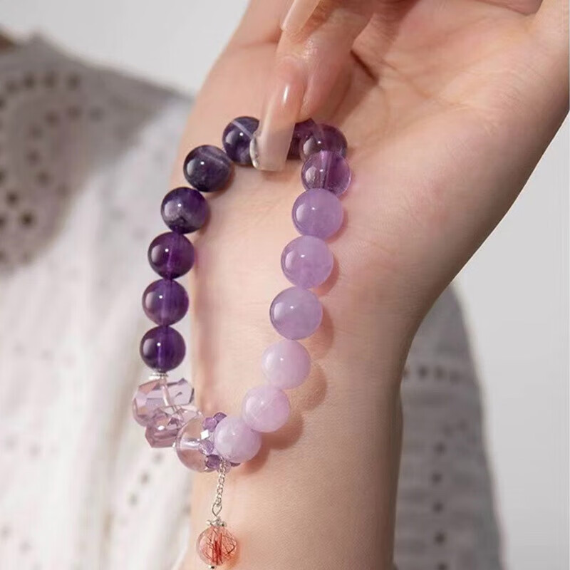 Grace Girl九紫离火紫水晶手链女士款轻奢手串生日七夕情人节礼物送女友老婆 紫水晶九紫离火手链-本地仓