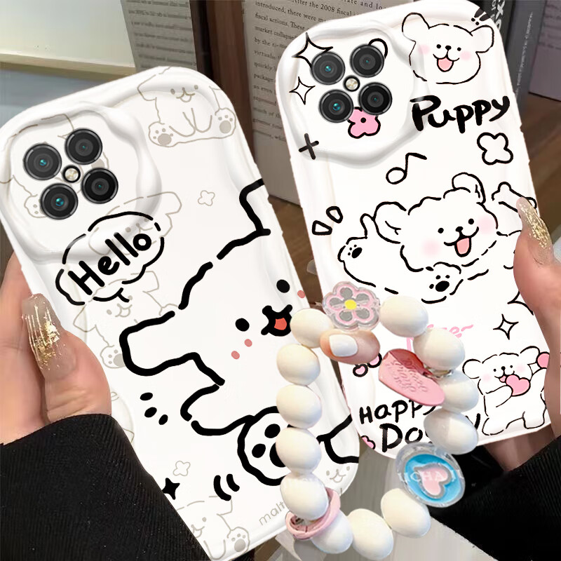 库洛熊适用于华为智选NZONES7PRO+手机壳华为智选NZONE50PRO保护套卡通ins风全包可爱卡通潮女防摔网红轻 【COOL小狗】【单壳】 华为智选 NZONE S7 Pro+