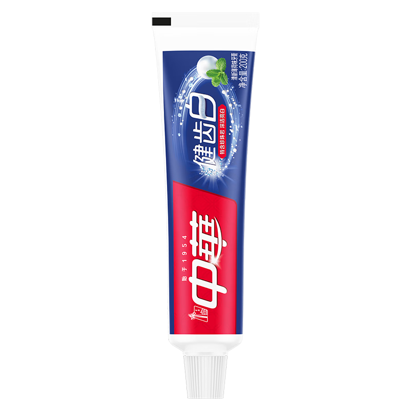 中华健齿白小苏打牙膏亮白去渍美白去黄清新口气多效清洁薄荷味200g