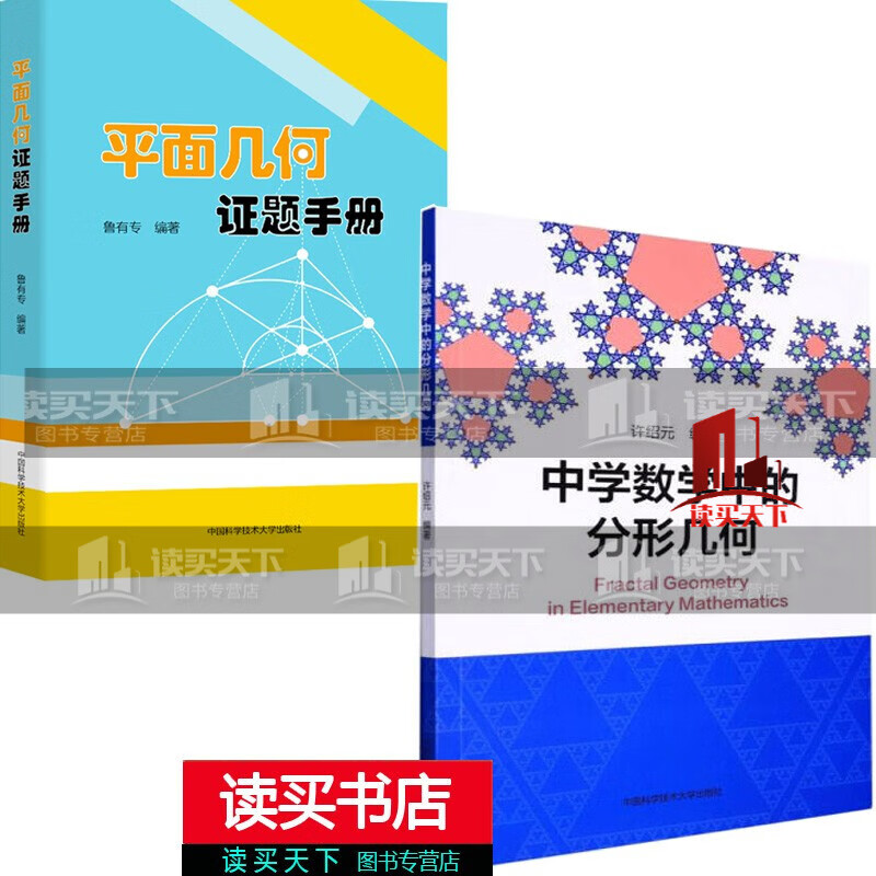 正版2册 平面几何证题手册+中学数学中的分形几何 初中数学解题思路规律方法与技巧 C