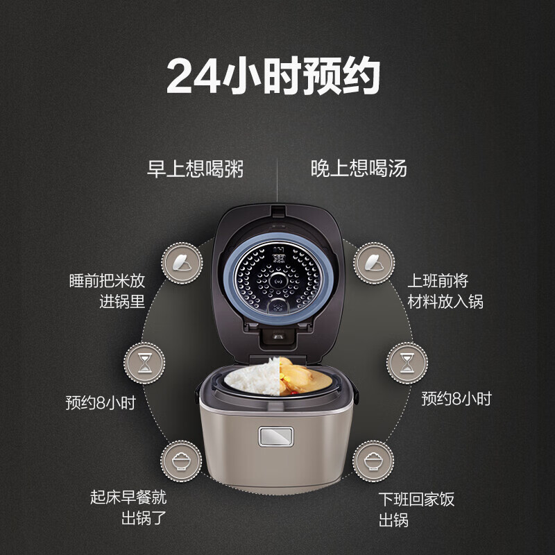 大松格力电饭煲2-3人家用迷你电饭锅2L小型 IH加热智能多功能煮粥米饭光光金康煲GDCF-2008C