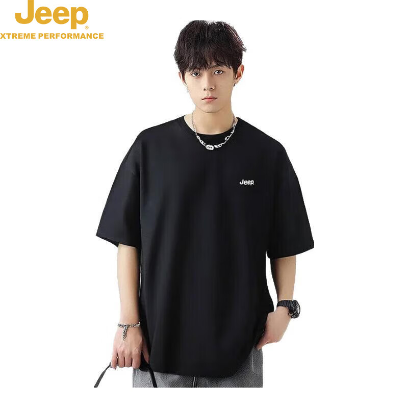 Jeep 冰爽透气纯色 短袖