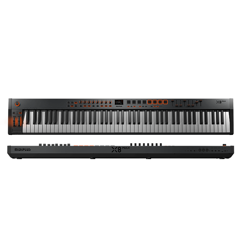 MIDIPLUS半配重X8MAX控制器88鍵專業(yè)編曲舞臺迷笛新款midi鍵盤自帶音源