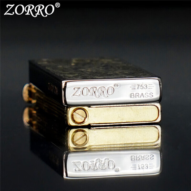 佐罗佐罗煤油打火机升降机白镍双色康斯坦丁753薄窄机创意男士礼物 薄升降机白镍敢死队753