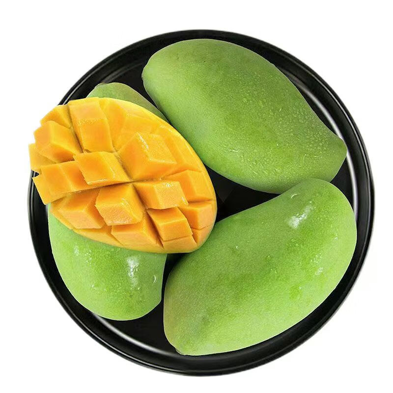 田园东方新鲜越南玉芒（放软食用酸甜口）青皮芒果单果（200-400g）带箱 5斤（净重4.5斤）