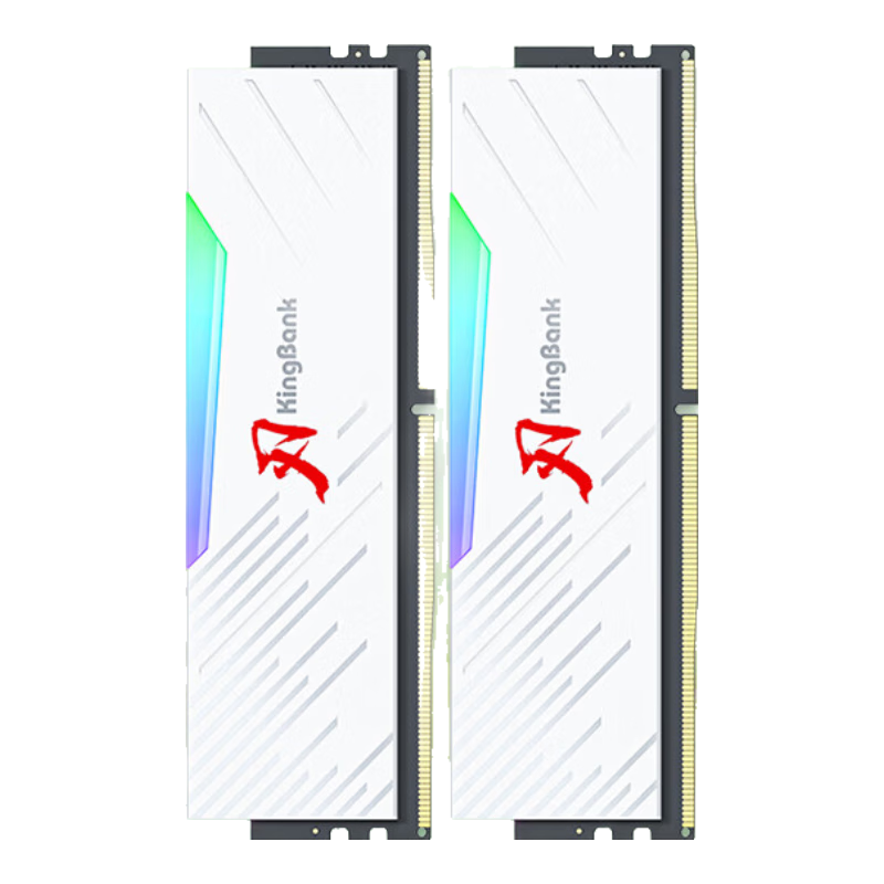 金百达（KINGBANK）16GB(8G×2)套装 DDR4 3600 内存条 海力士原装颗粒 白刃RGB灯条 C18