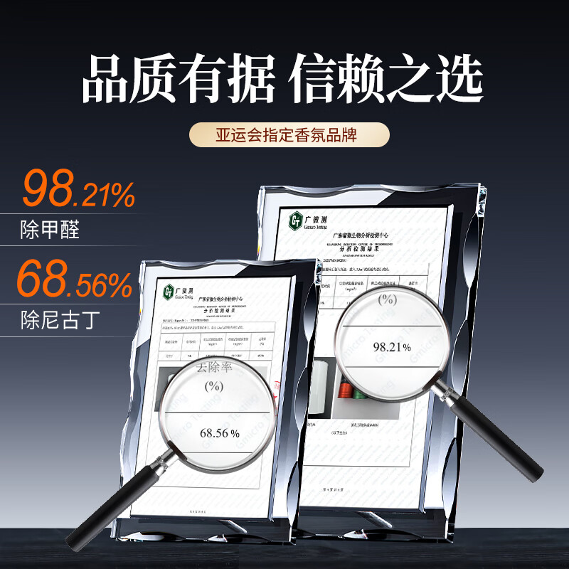 阿迪纳兰车载香薰2025年新款汽车香薰杯架固体香膏香水汽车内香氛除异味 蓝色风铃