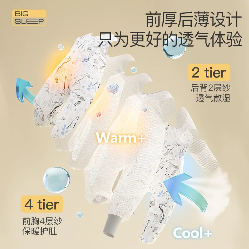 育爱儿童恒温分腿睡袋春秋夏天中大童可拆袖防踢宝宝婴儿家居服睡袋 鲸鱼【春夏款-前六后四】20-28℃ 衣长135码【适合130-150cm身高】