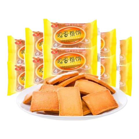 白鹤白鹤鸡蛋煎饼早餐饼干儿童零食散装称重休闲小吃代餐食品 500克x2
