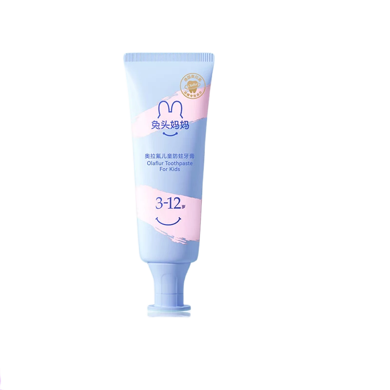 兔头妈妈奥拉氟儿童防蛀牙膏 【3-12岁】草莓味50g