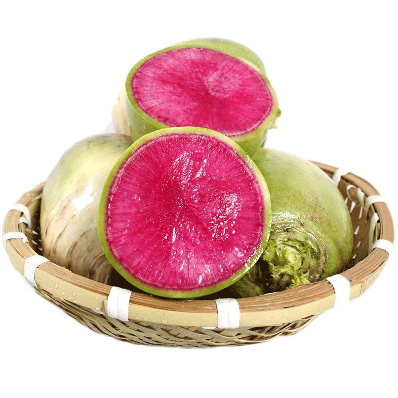 zxc心里美萝卜新鲜红心萝卜 水果型生吃脆甜萝卜 2斤