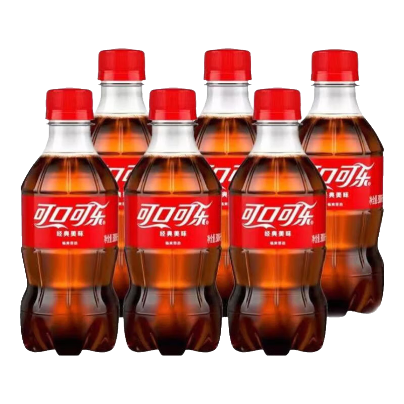 可口可乐碳酸饮料300ml*6瓶