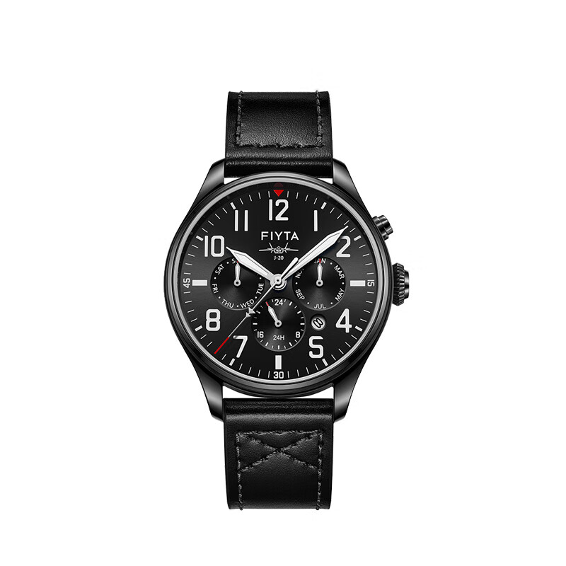 飞亚达（FIYTA）歼20马赫航空飞行员手表男自动机械男表 公职人员手表 战术黑GA881007.BBB