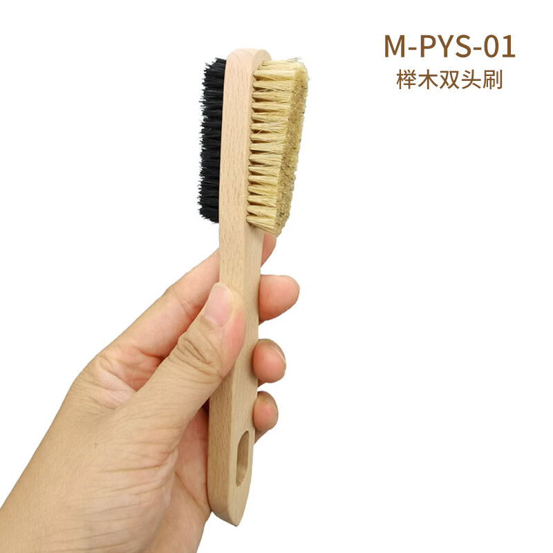 OEING登山抱石攀岩刷子榉木猪鬃毛刷子登山清洁刷 杏色 M-PYS-01