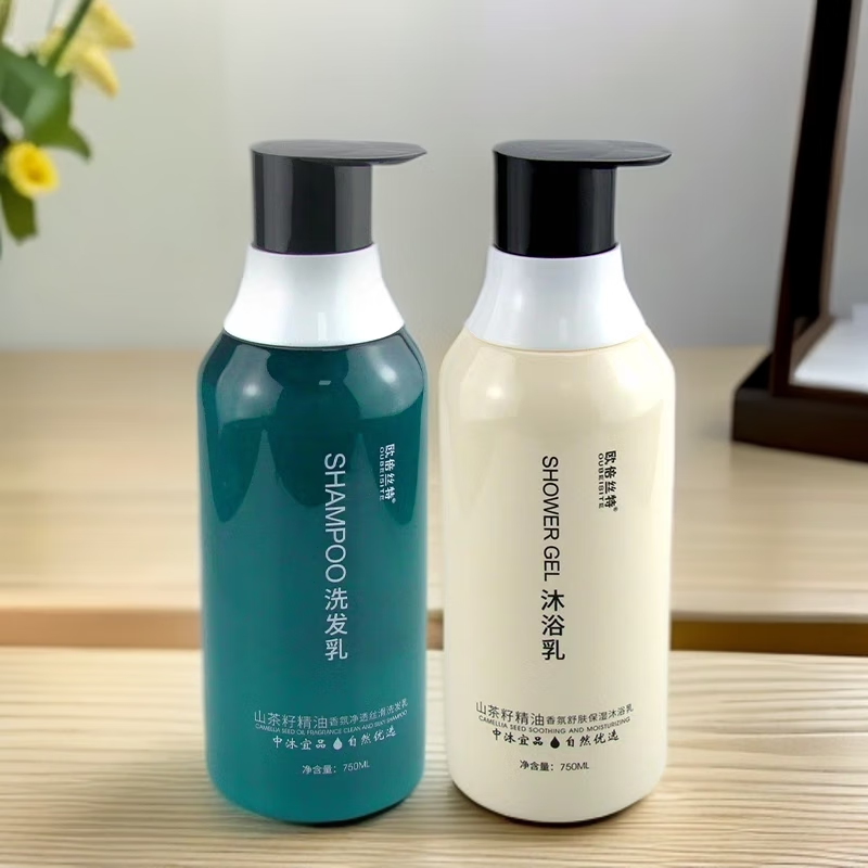 无言贵品正品欧倍丝特山茶籽油洗发水750ml大瓶实惠装 1洗1护750g*2瓶