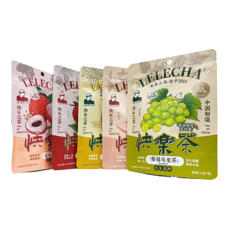 樂樂茶牌快樂茶 白桃烏龍鐵觀音水果茶包冷泡茶上海伴手禮 買2包+1包【口味隨機(jī)可備注】