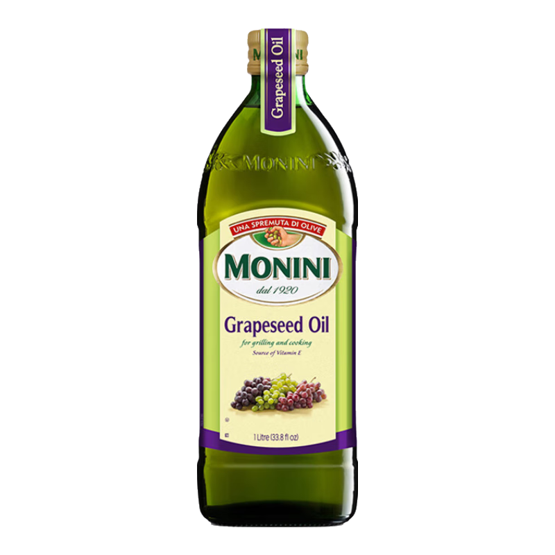 莫尼尼（MONINI）食用油 1000mL 葡萄籽油 意大利原裝進(jìn)口 2024年12月生產(chǎn)