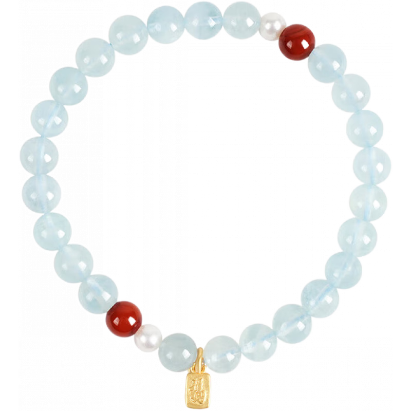 GUSKI法國(guó)品牌海藍(lán)寶手鏈女南紅瑪瑙古法翡翠紀(jì)念日生日高級(jí)禮物送女友 海藍(lán)寶手鏈【當(dāng)日達(dá)/隔日達(dá)】