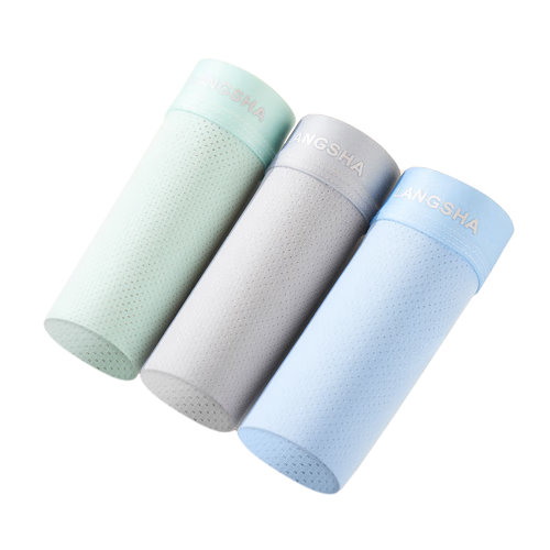 ��ɯ��LangSha����ʿ��˿�ڿ�������ƽ�ǿ�������ˬ͸�������ĽǶ̿�ͷ3��װ   XL