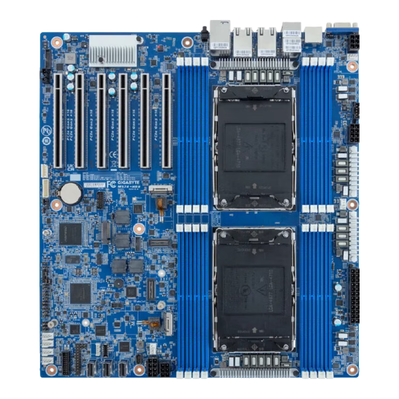 技嘉技嘉（GIGABYTE） MS74-HB0 六代至強(qiáng)CPU 雙萬兆 LGA 4710 DDR5內(nèi)存 支持 Xeon 6 處理器 技嘉MS04-CE0單路主板
