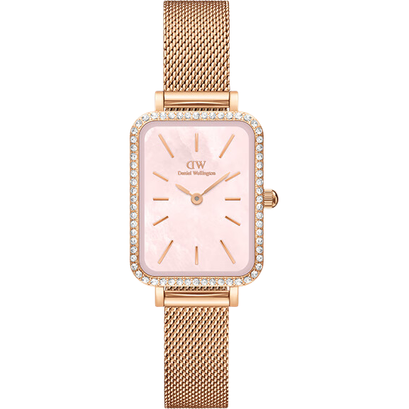丹尼爾惠靈頓（DanielWellington）DW手表女星環(huán)珠光粉小方表簡約女士手表節(jié)日限定送老婆DW00100669