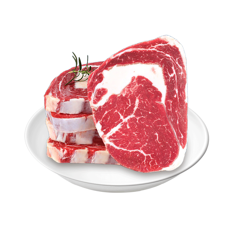 鲜罗纪进口原切安格斯眼肉牛排1.6斤／4-5片 儿童牛排 谷饲育肥牛肉食材