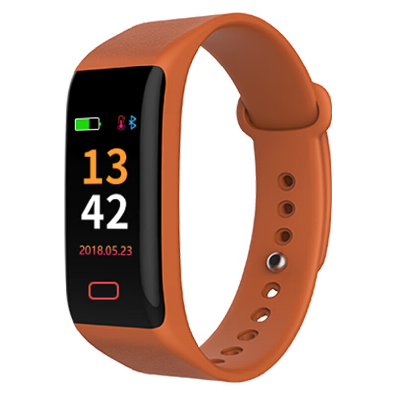 愛牽掛【新品】智能運動手環(huán)測心率血壓報警生活防水適用安卓老年人睡眠監(jiān)測健康計步測量來電提醒觸 橙色--彩屏版