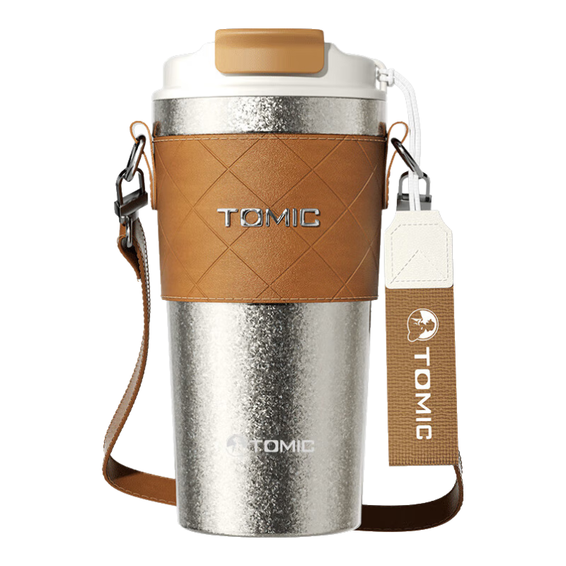 特美刻（TOMIC）純鈦杯女士保溫咖啡杯便攜大容量帶蓋水杯節(jié)日實用畢業(yè)季禮物
