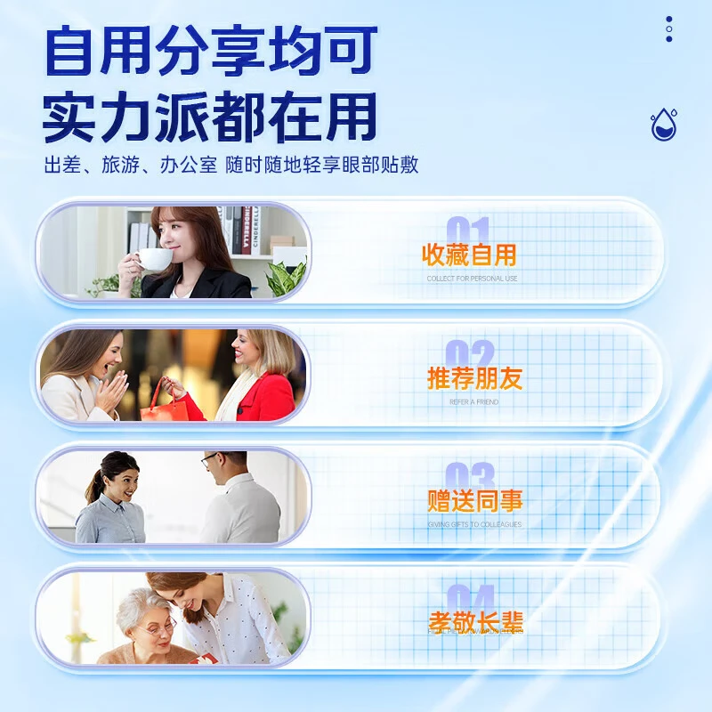 叶黄素眼贴可搭眼疲劳干涩视力模糊儿童成人冷敷 10盒蓝莓叶黄素眼贴20贴