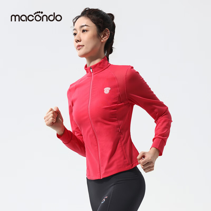 马孔多（macondo）原创单品丨轻透拉链衫 凉感双层网纱透气浮水双C分割反光标 娇艳树莓 L 【115-130斤】