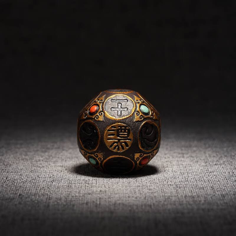 错金银镶嵌铜骰立体冰箱贴河北博物院文创满城汉墓河北旅游 文物色