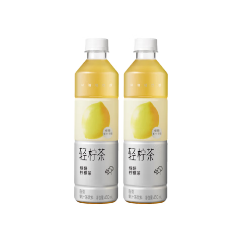 喜茶（HEYTEA）轻柠茶低糖低卡零脂绿妍柠檬茶饮料450ml*15瓶 绿妍柠檬茶