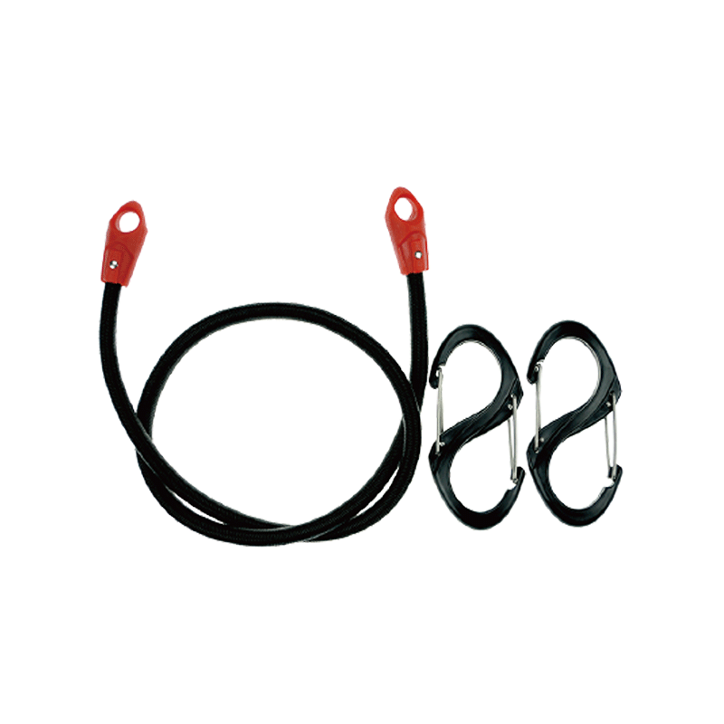 箭鎮（Jz） 子弹头高弹力固定绳自行车摩托车行李捆绑绳绑带户外野营配件 黑色 100CM 2根装