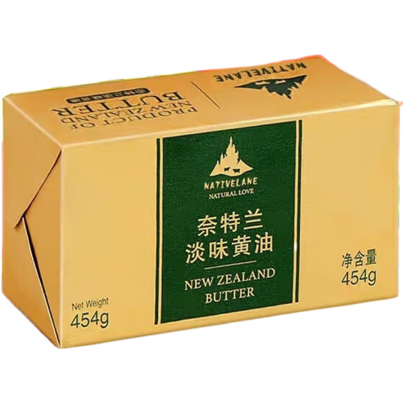 奈特兰奈特新西兰淡味动物454黄油家用牛排饼干面包雪花烘焙原料 新西兰