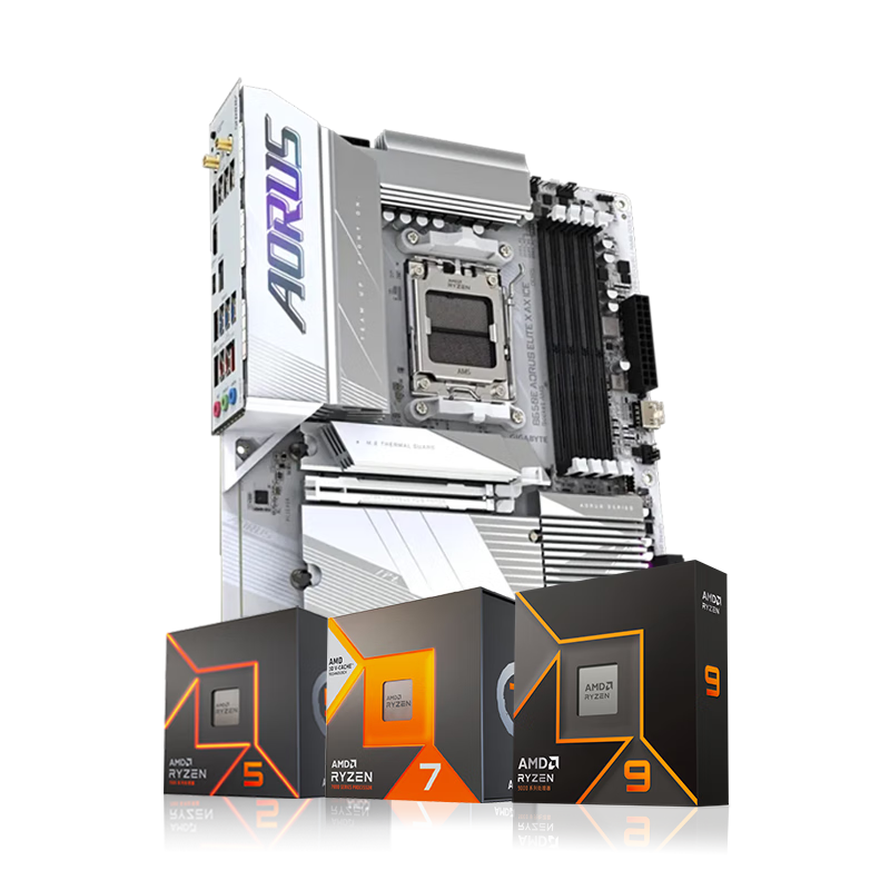 B650 СAMD7000/9000ϵCPU 7800X3D/9700X/9800X3D CPUװ Uװ B650E A ELITE X ICE  R7 7ʵ3349Ԫ