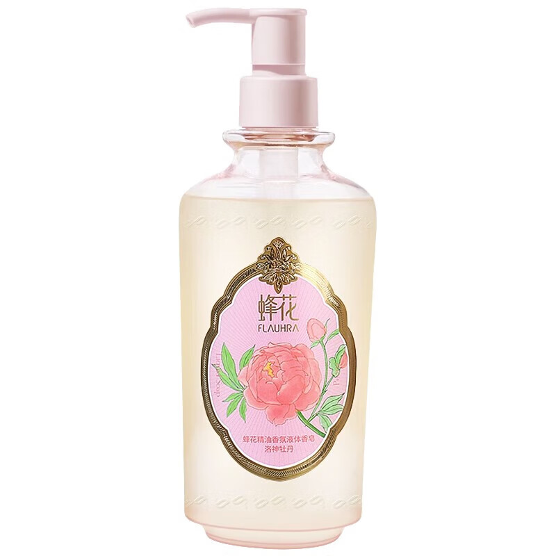 蜂花液体香皂精油香氛沐浴皂洁面洗发洗头洗脸洗澡皂露润肤留香 洛神牡丹 500g 1瓶