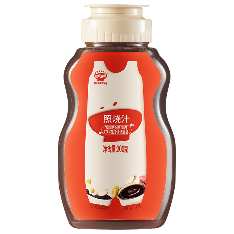 秋田满满 照烧汁200g 零脂肪酿造酱油酱汁调味料_享婴儿宝宝儿童辅食食谱