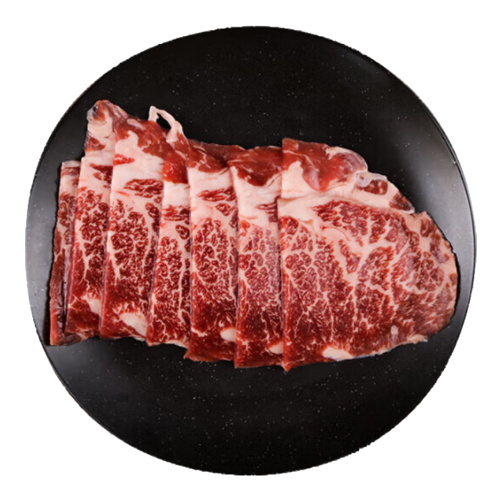 月盛斋 澳洲谷饲原切肥牛片150g 涮火锅食材 【真原切】