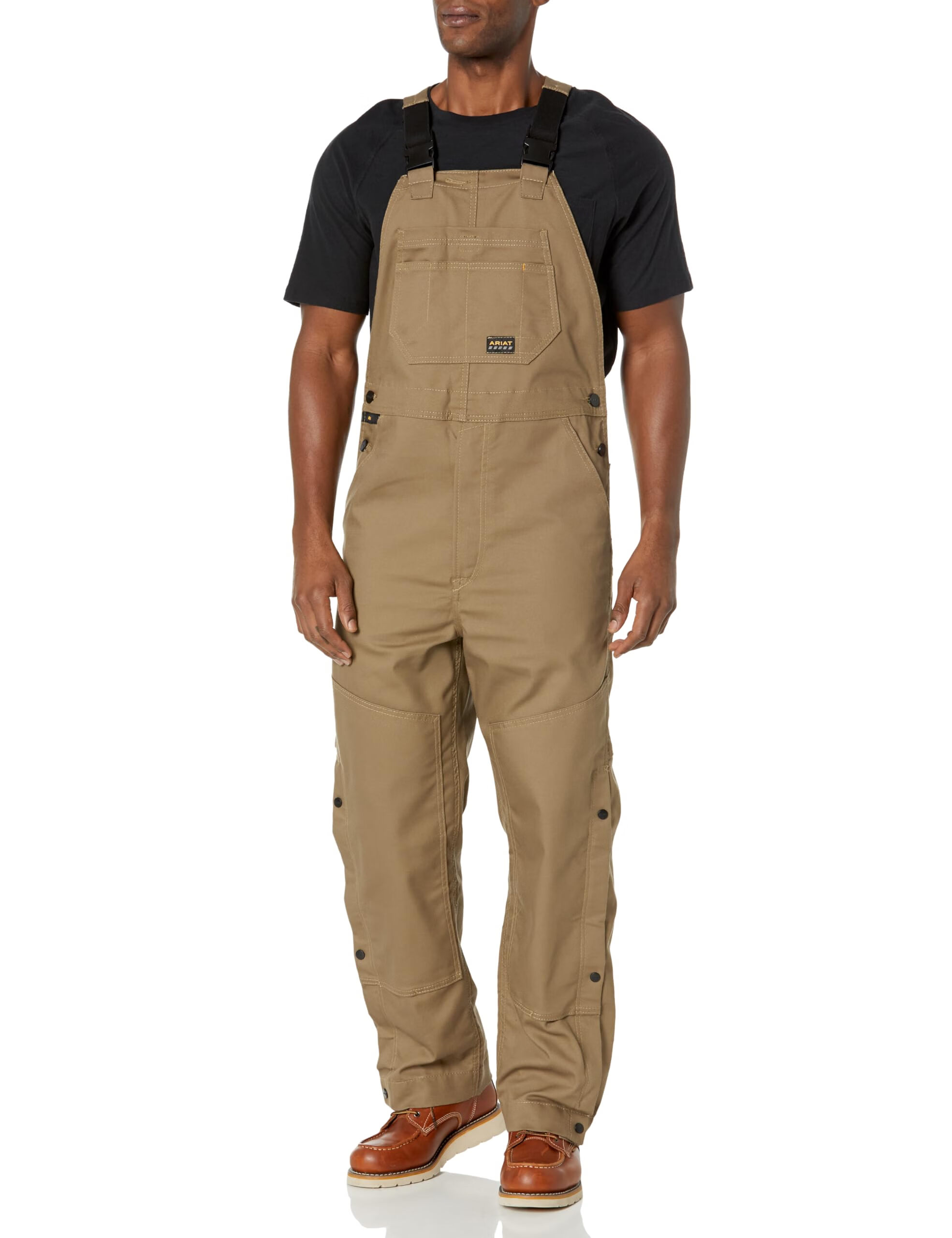 ARIAT 男式 Rebar Duracanvas 无衬里围兜, 田野卡其色 田野卡其色 X-Large Tall