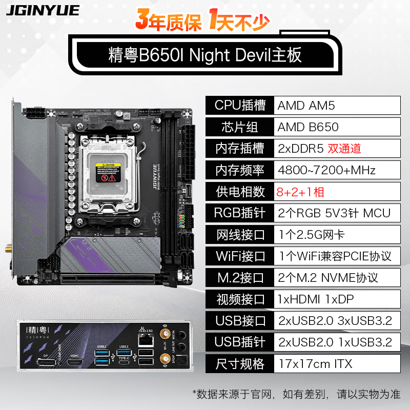 精粤 B650I NIGHT DEVIL DDR5 图 3