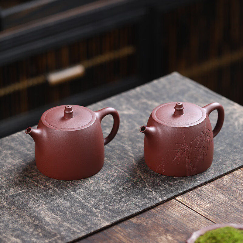 紫砂壶茶壶茶具柱瓢壶泡茶壶水壶 素刻款
