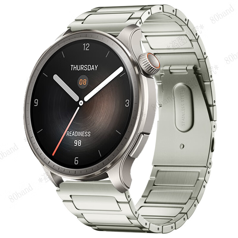 原装适用华米智能手表钛合金属表带轻质 钛色 Amazfit Balance