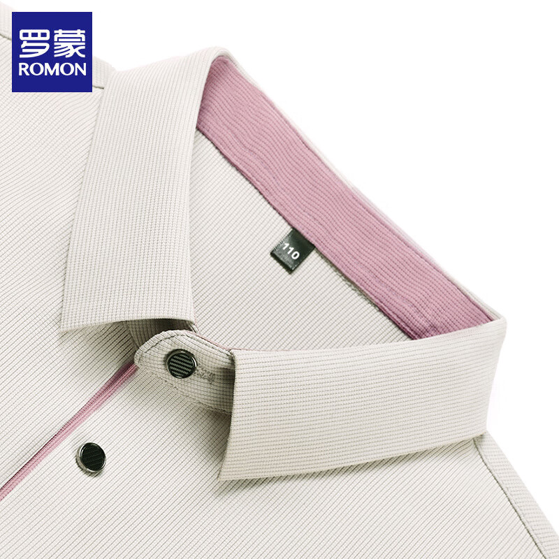 罗蒙（ROMON）polo领长袖t恤 总裁灰
