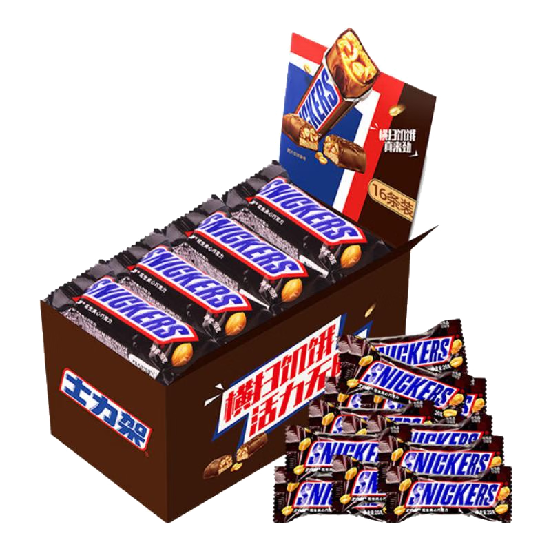 士力架牛奶花生夹心51g*24条巧克力零食礼物【唐钱婷士力架形象大使】 士力架51g*24大条盒装